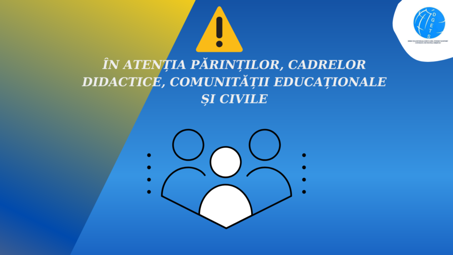 ANUNȚ!!!! În atenția comunității de părinți!!!